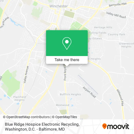 Mapa de Blue Ridge Hospice Electronic Recycling