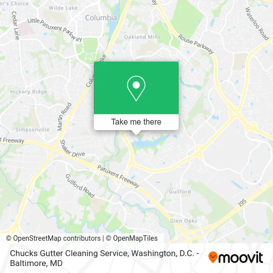 Chucks Gutter Cleaning Service map