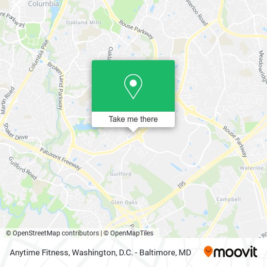 Anytime Fitness map