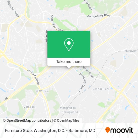 Furniture Stop map