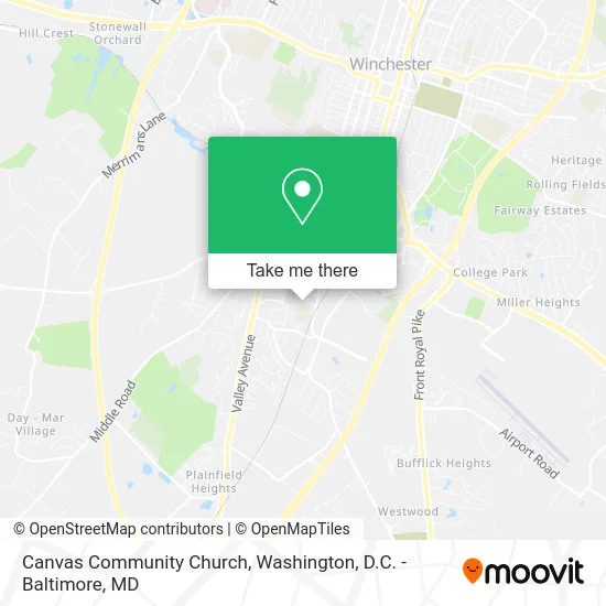 Canvas Community Church map