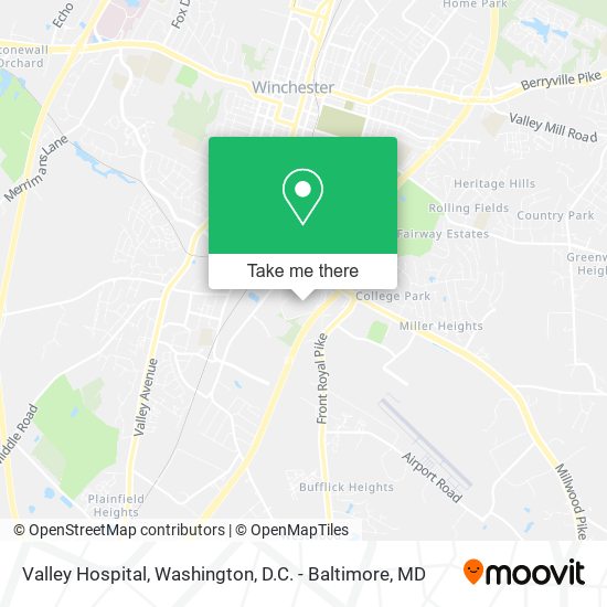 Valley Hospital map