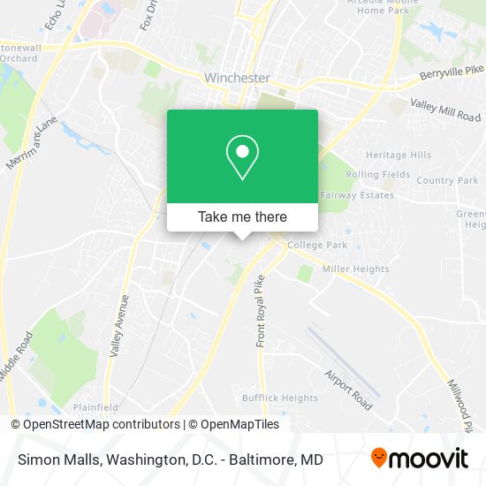 Mapa de Simon Malls