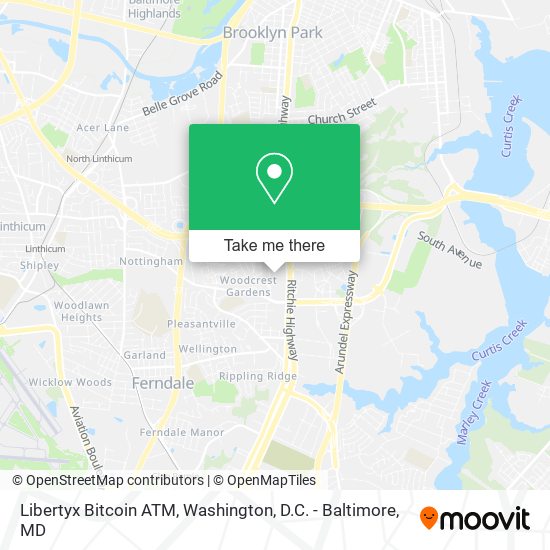 Mapa de Libertyx Bitcoin ATM