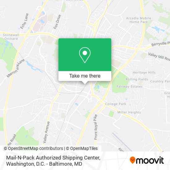 Mail-N-Pack Authorized Shipping Center map