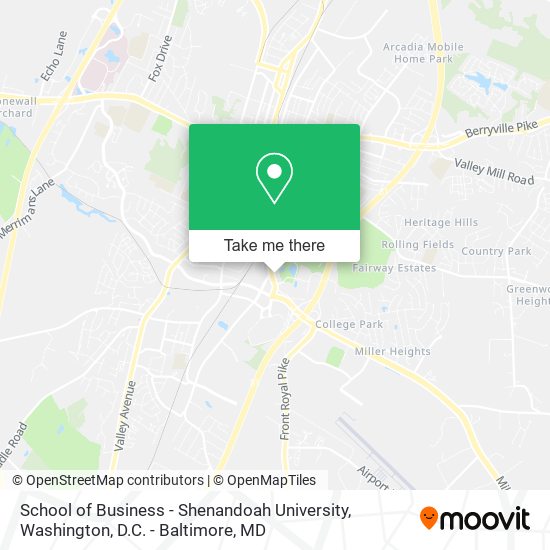 School of Business - Shenandoah University map