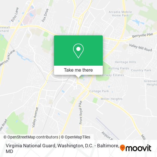 Mapa de Virginia National Guard