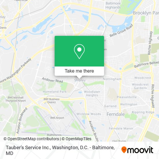 Tauber's Service Inc. map