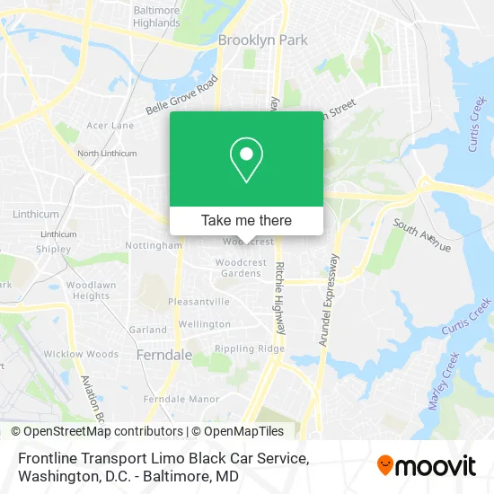 Frontline Transport Limo Black Car Service map