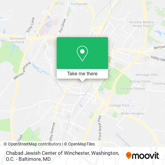 Chabad Jewish Center of Winchester map