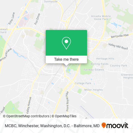 Mapa de MCBC, Winchester