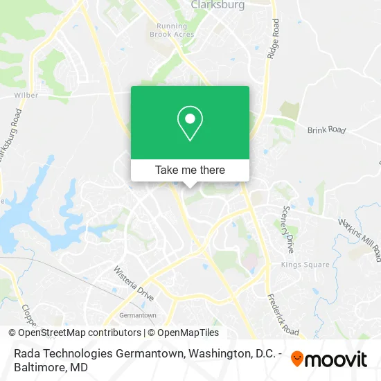 Mapa de Rada Technologies Germantown
