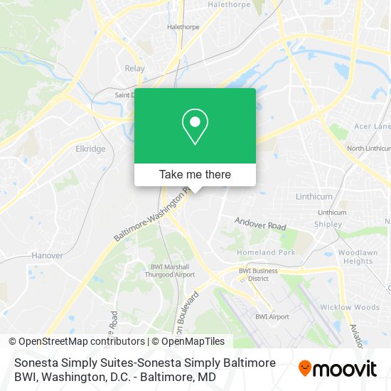 Mapa de Sonesta Simply Suites-Sonesta Simply Baltimore BWI