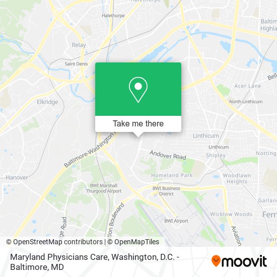 Mapa de Maryland Physicians Care