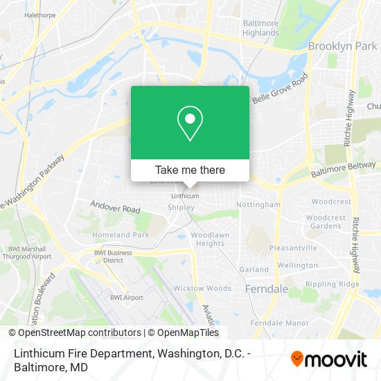 Linthicum Fire Department map