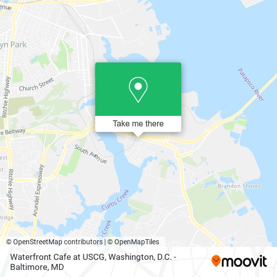 Waterfront Cafe at USCG map