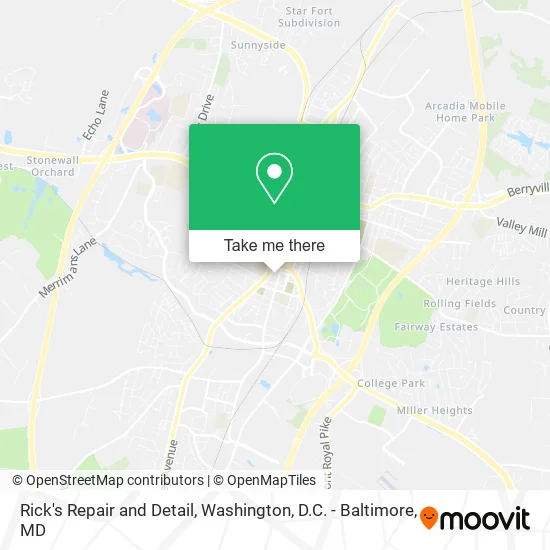 Rick's Repair and Detail map