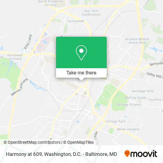 Harmony at 609 map