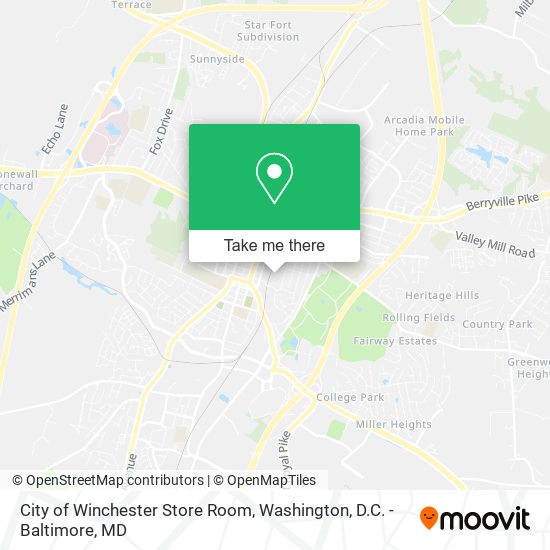 City of Winchester Store Room map