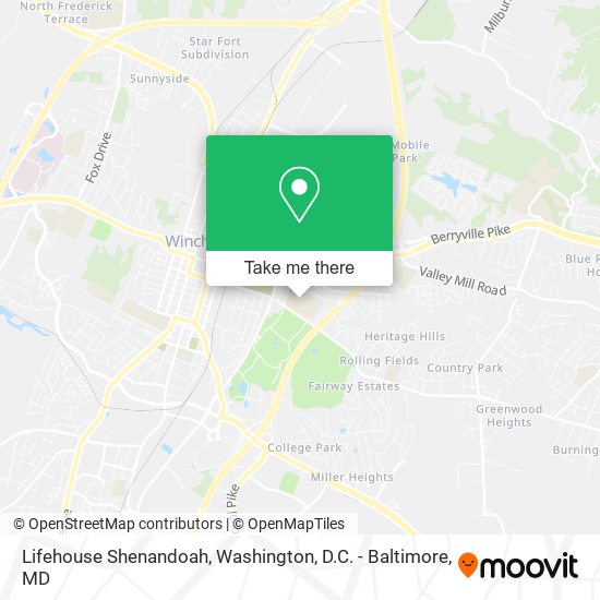 Mapa de Lifehouse Shenandoah