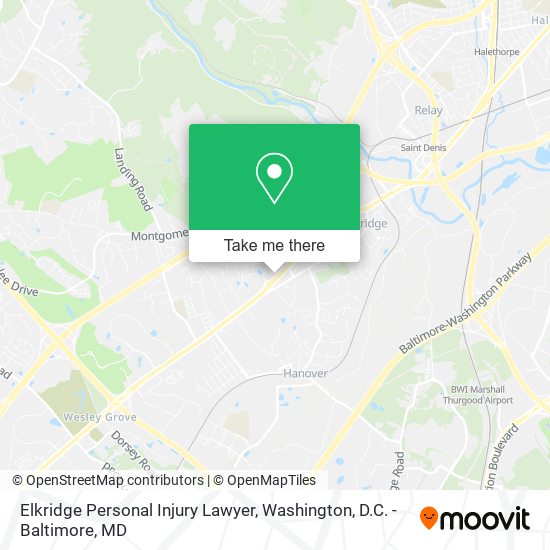 Mapa de Elkridge Personal Injury Lawyer