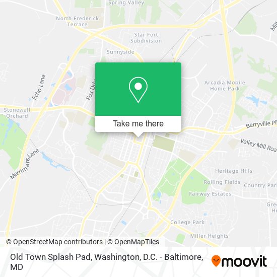 Old Town Splash Pad map