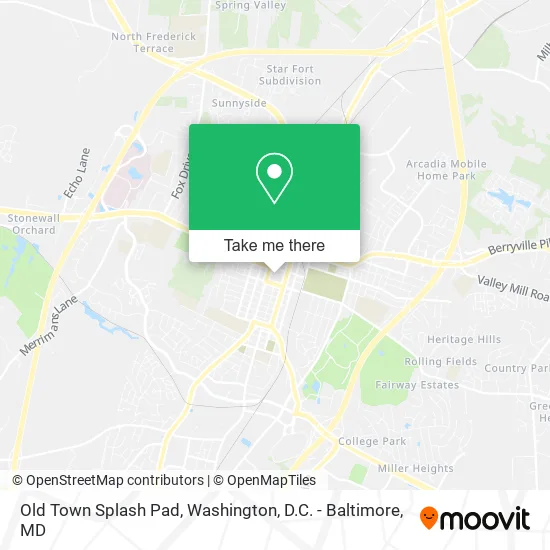 Mapa de Old Town Splash Pad