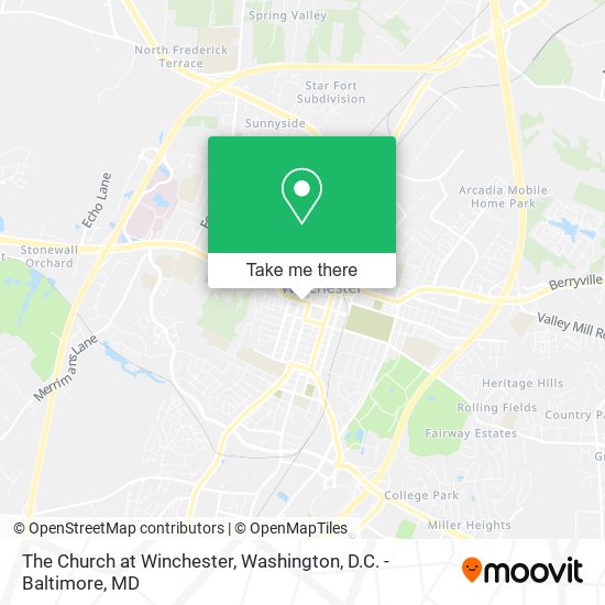 The Church at Winchester map
