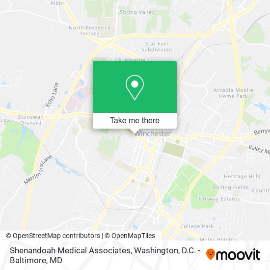 Shenandoah Medical Associates map