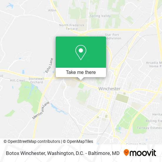 Botox Winchester map