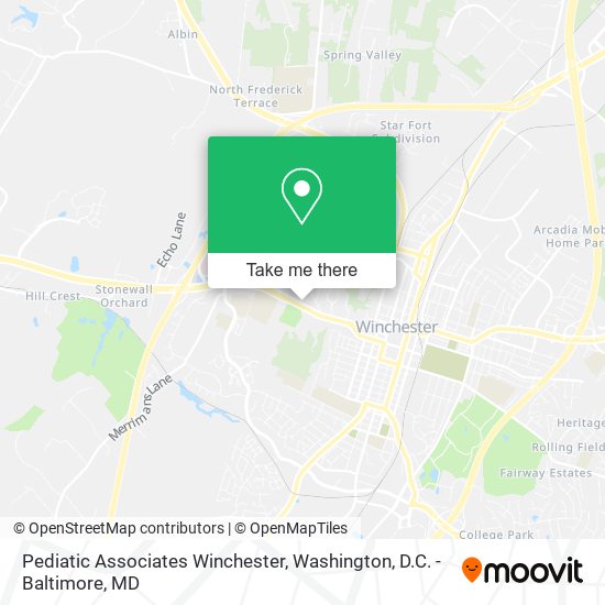 Pediatic Associates Winchester map