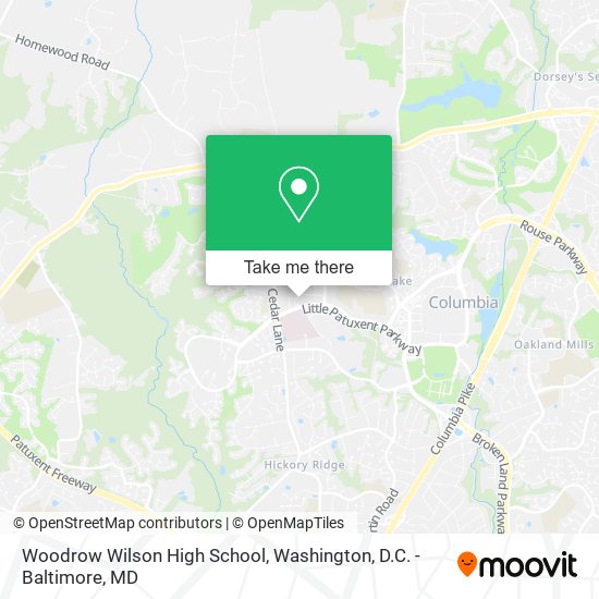 Woodrow Wilson High School map
