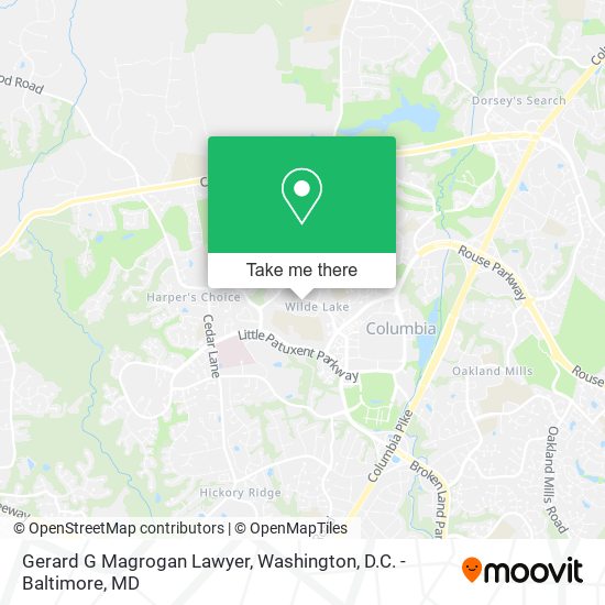 Gerard G Magrogan Lawyer map