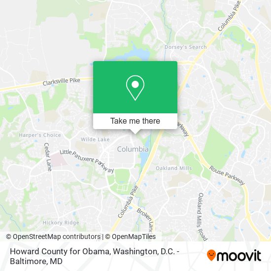 Mapa de Howard County for Obama