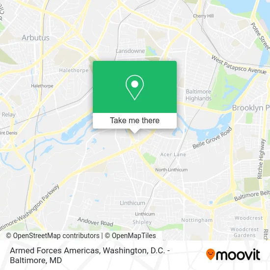 Armed Forces Americas map