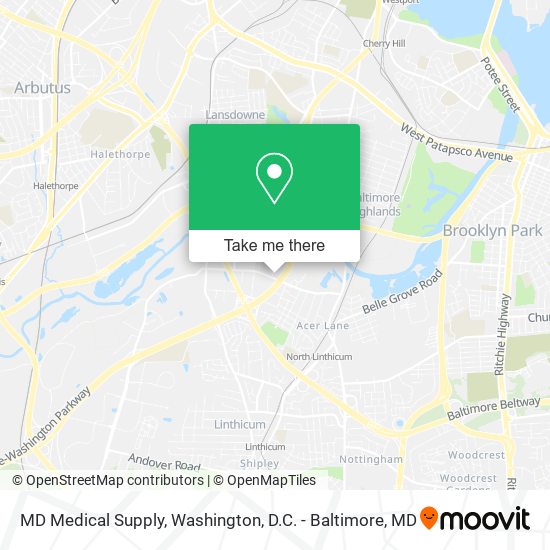 Mapa de MD Medical Supply