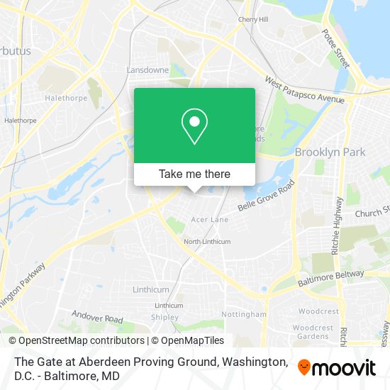 Mapa de The Gate at Aberdeen Proving Ground