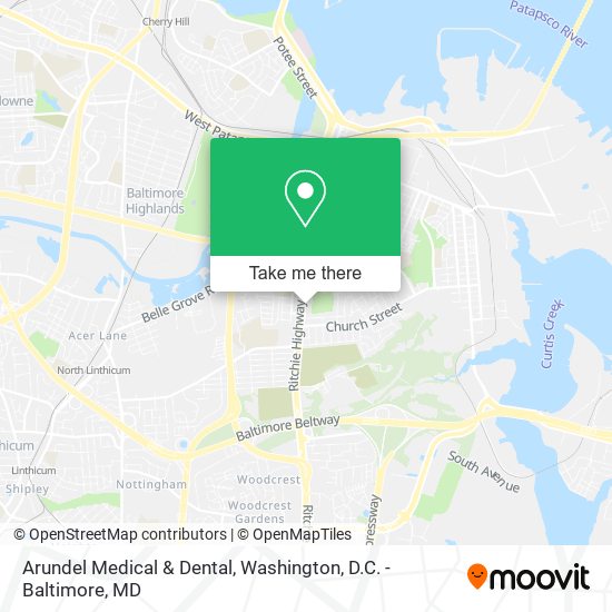 Arundel Medical & Dental map