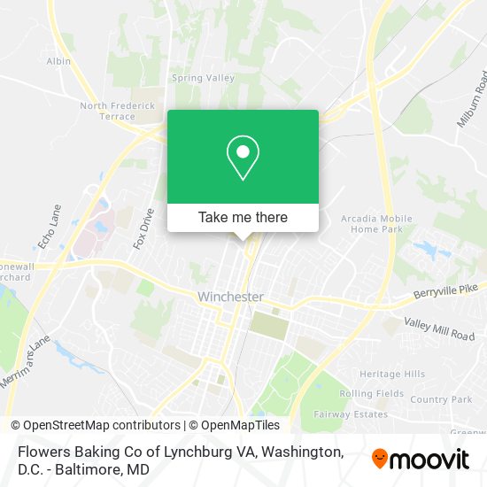 Flowers Baking Co of Lynchburg VA map