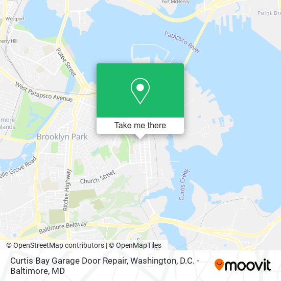 Curtis Bay Garage Door Repair map