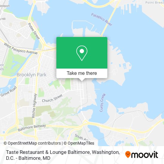 Taste Restaurant & Lounge Baltimore map