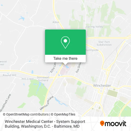 Mapa de Winchester Medical Center - System Support Building