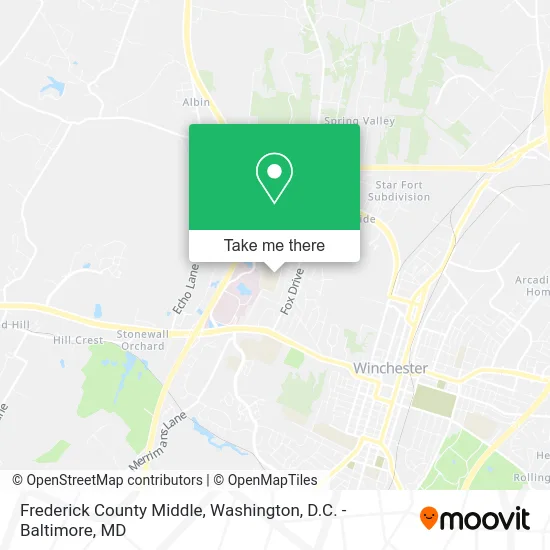 Frederick County Middle map