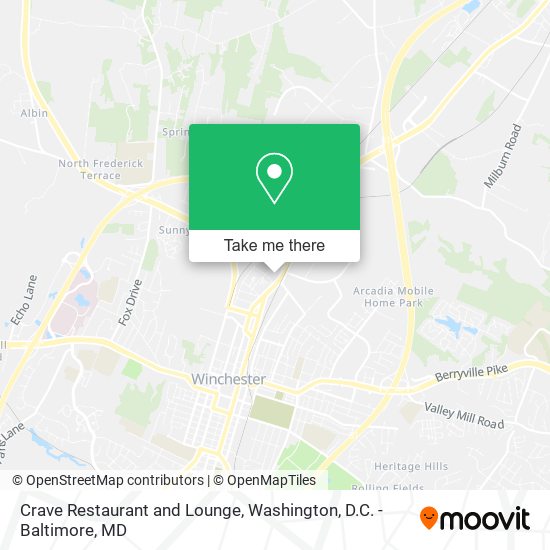 Mapa de Crave Restaurant and Lounge