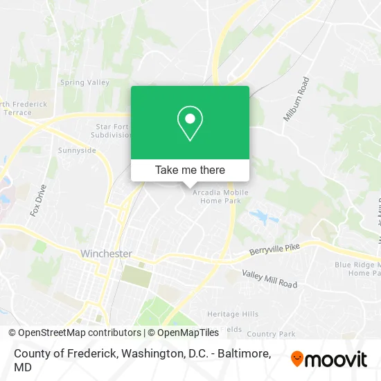 County of Frederick map