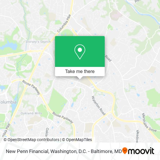 Mapa de New Penn Financial