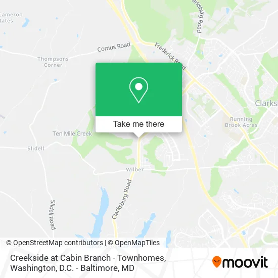 Creekside at Cabin Branch - Townhomes map