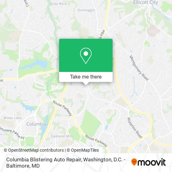 Mapa de Columbia Blistering Auto Repair