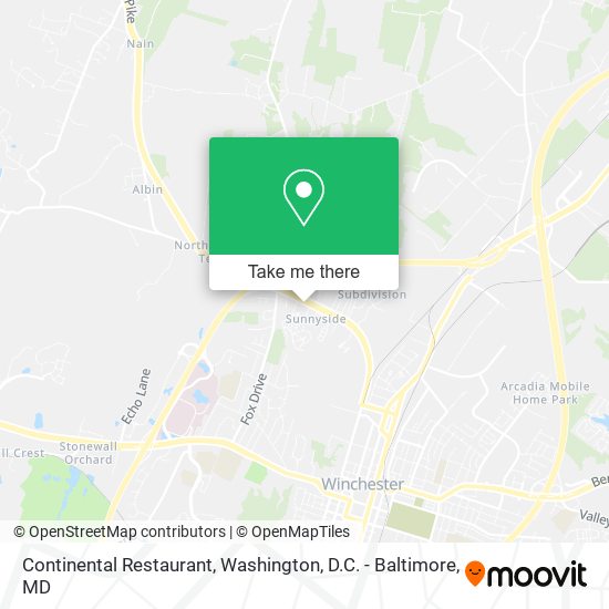 Continental Restaurant map