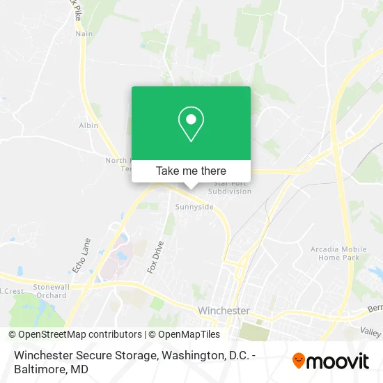 Winchester Secure Storage map